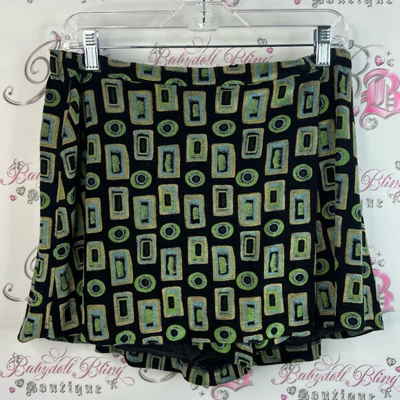 clientele Dresses & Skirts - Clientele skort shorts skirt vintage groovy pattern Geometric Patterned Shorts